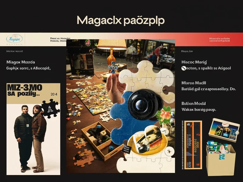 Detailní záběr na zámky a texturu dílků puzzle
